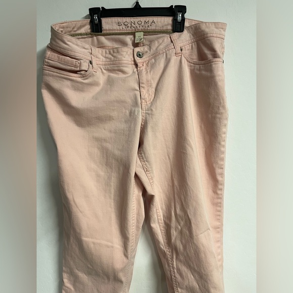 Sonoma Women's Pink Jeans - Picture 2 of 7